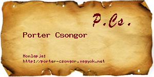 Porter Csongor névjegykártya